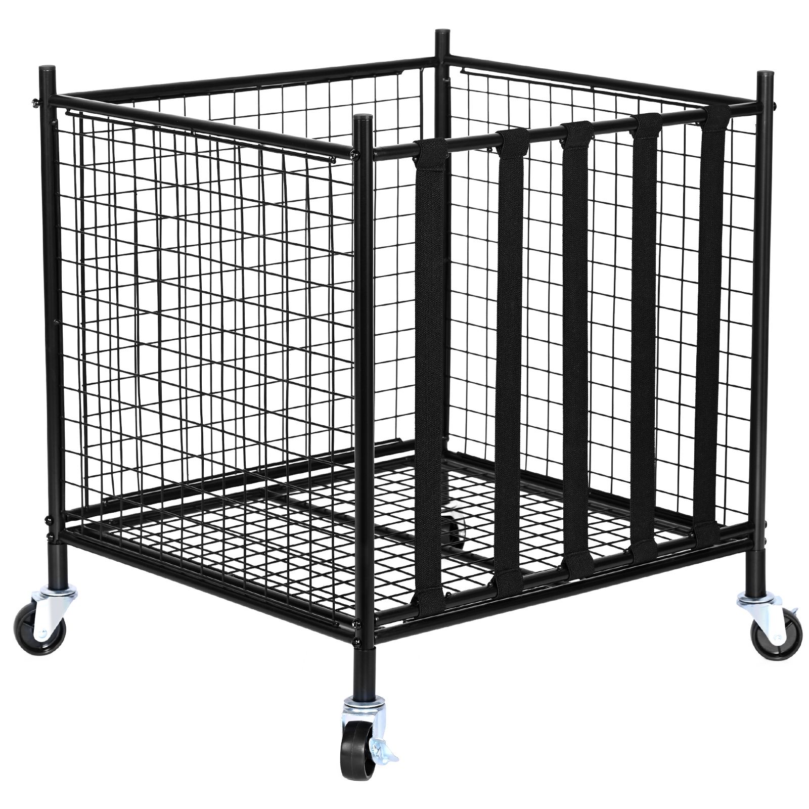 Sports Equipment Storage Rack - Rolling Sports Ball Storage Cart, Lockable