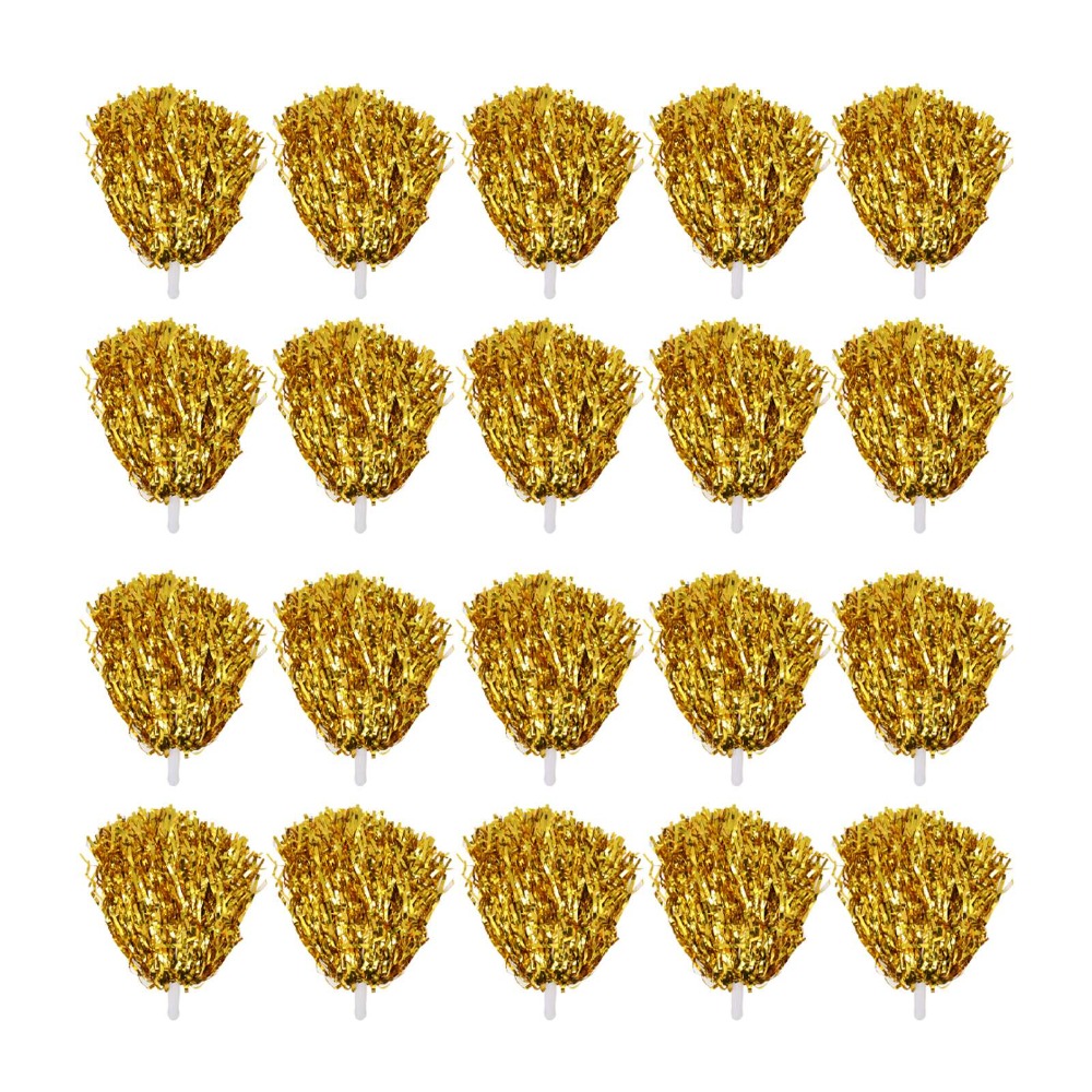 Cheerleading Pom Pom - 20PCS Metallic Foil Cheerleading Pom Poms