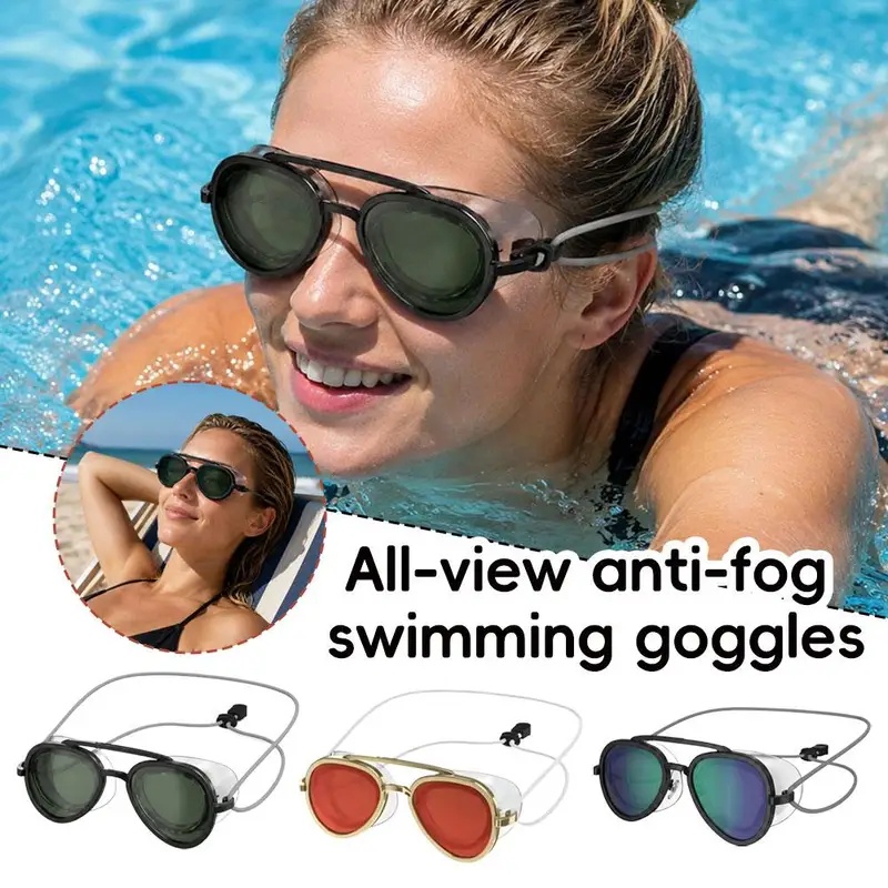 Swimming Goggles Anti Fog - Vintage Round Swimming Goggles Anti Fog