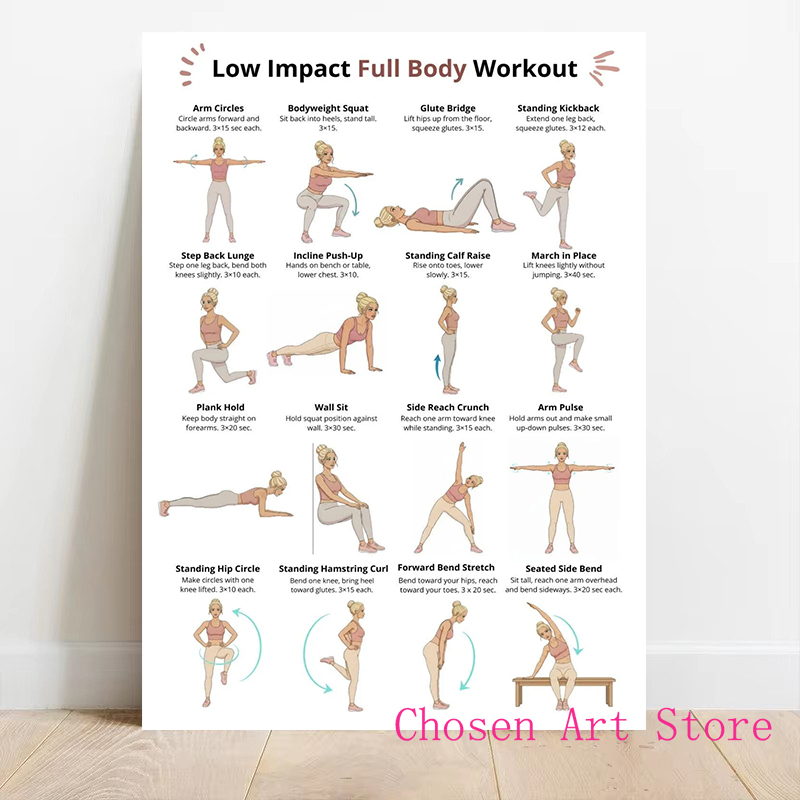Fitness Exercise Schedule Post - Sports Equipment Poster review and price