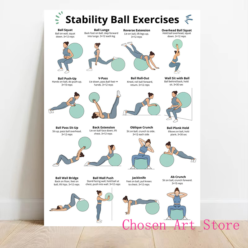 Fitness Exercise Schedule Post - Sports Equipment Poster review and price