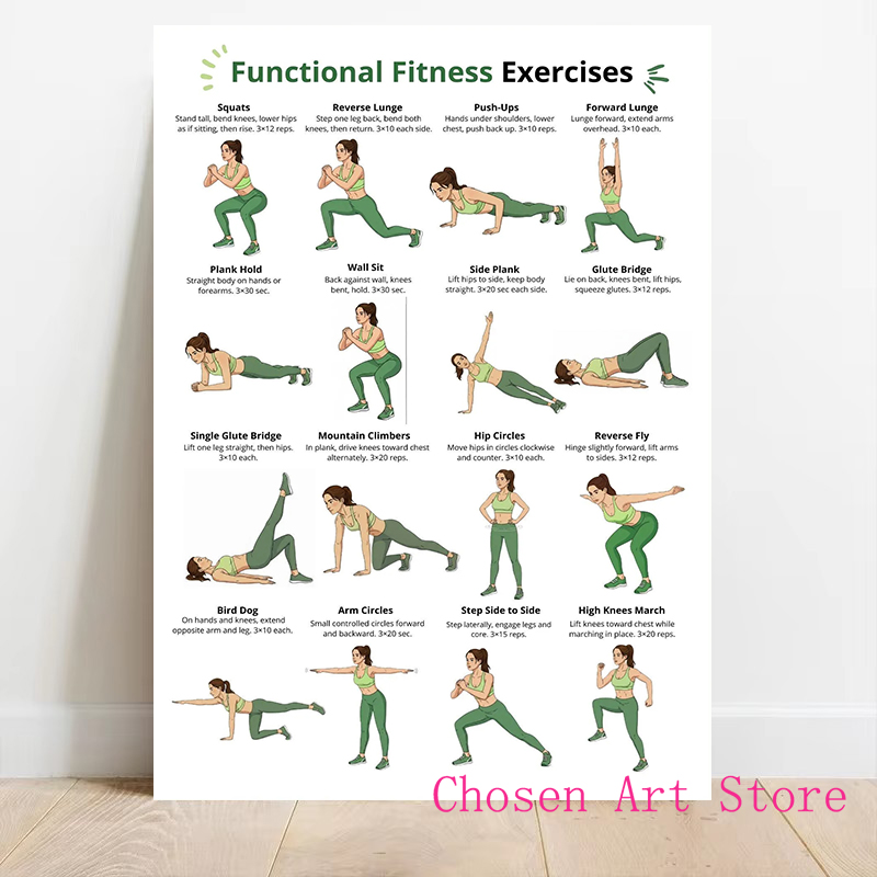 Fitness Exercise Schedule Post - Sports Equipment Poster review and price
