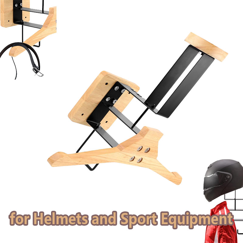 Wood Motorcycle Helmet Holder  - Sports Equipment Storage Rack review and price