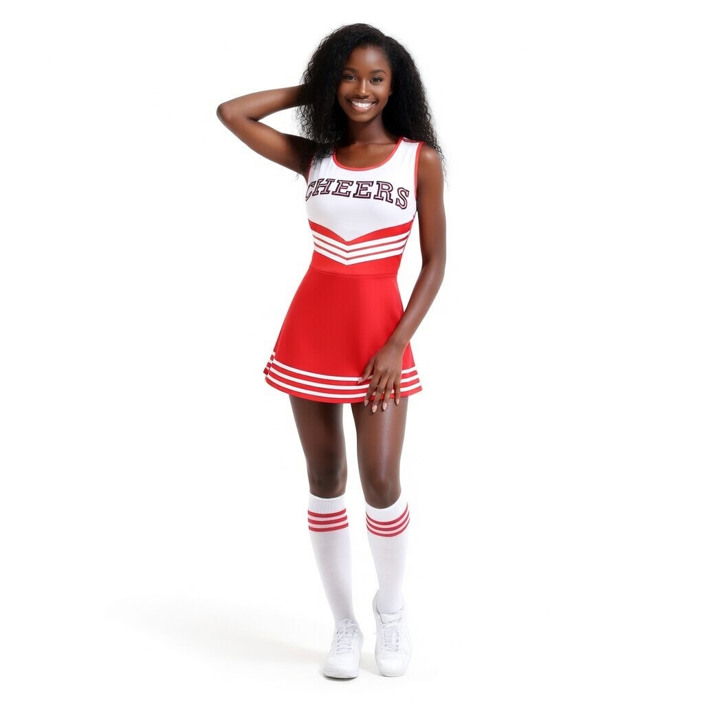 Sleeveless Cheerleader Uniform - Cheerleading Pom Pom review and price