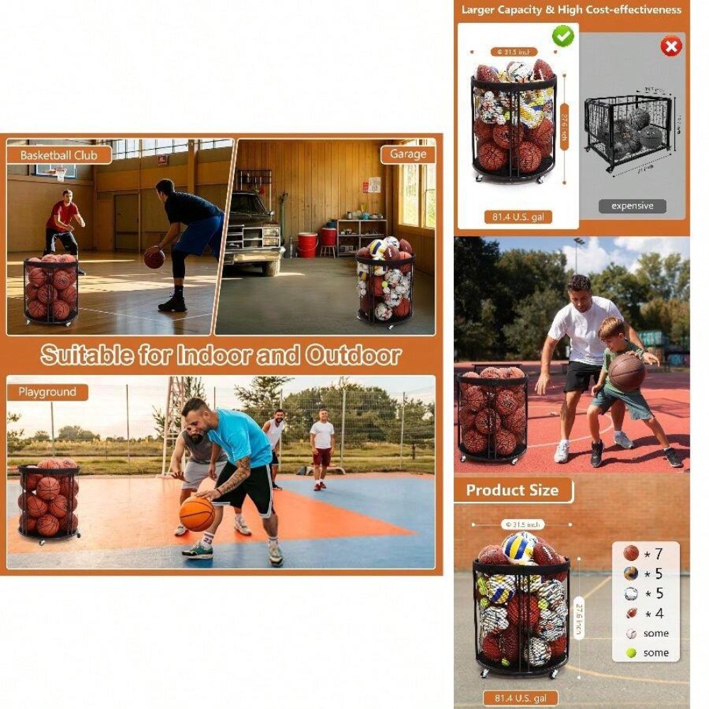 Heavy Duty Ball Storage Bin Ca - Sports Equipment Storage Rack review and price