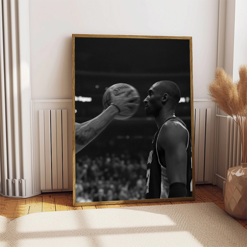Black and White Basketball Sta - Sports Equipment Poster review and price