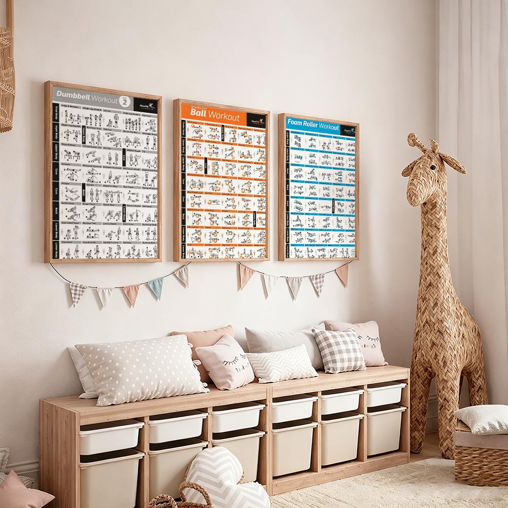fitness Pilates Training Chart - Sports Equipment Poster review and price