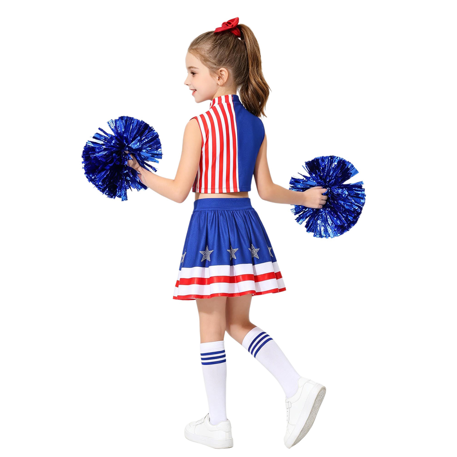 Kids Girls Cheerleading Outfit - Cheerleading Pom Pom review and price