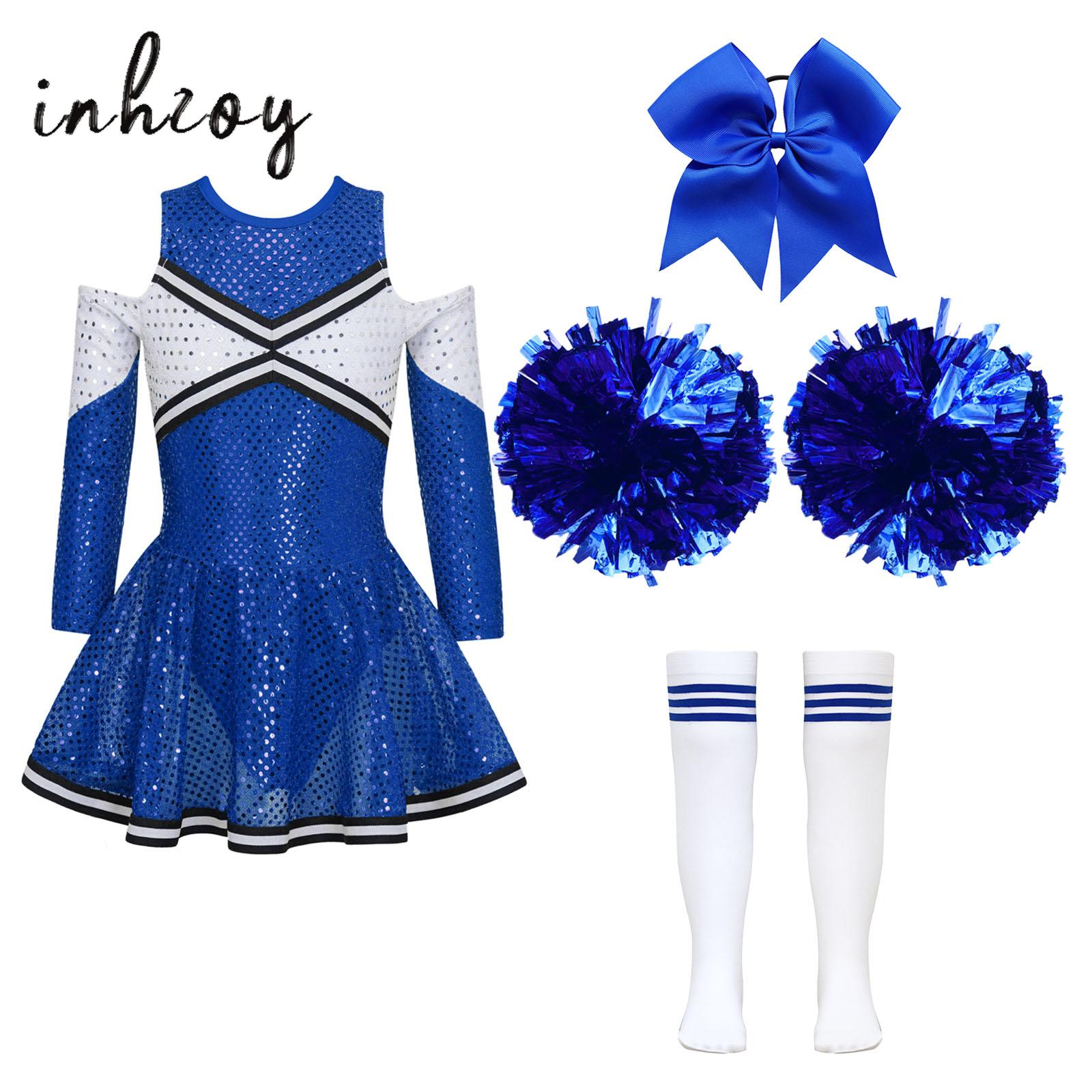 Kids Girls Cheerleader Costume - Cheerleading Pom Pom review and price
