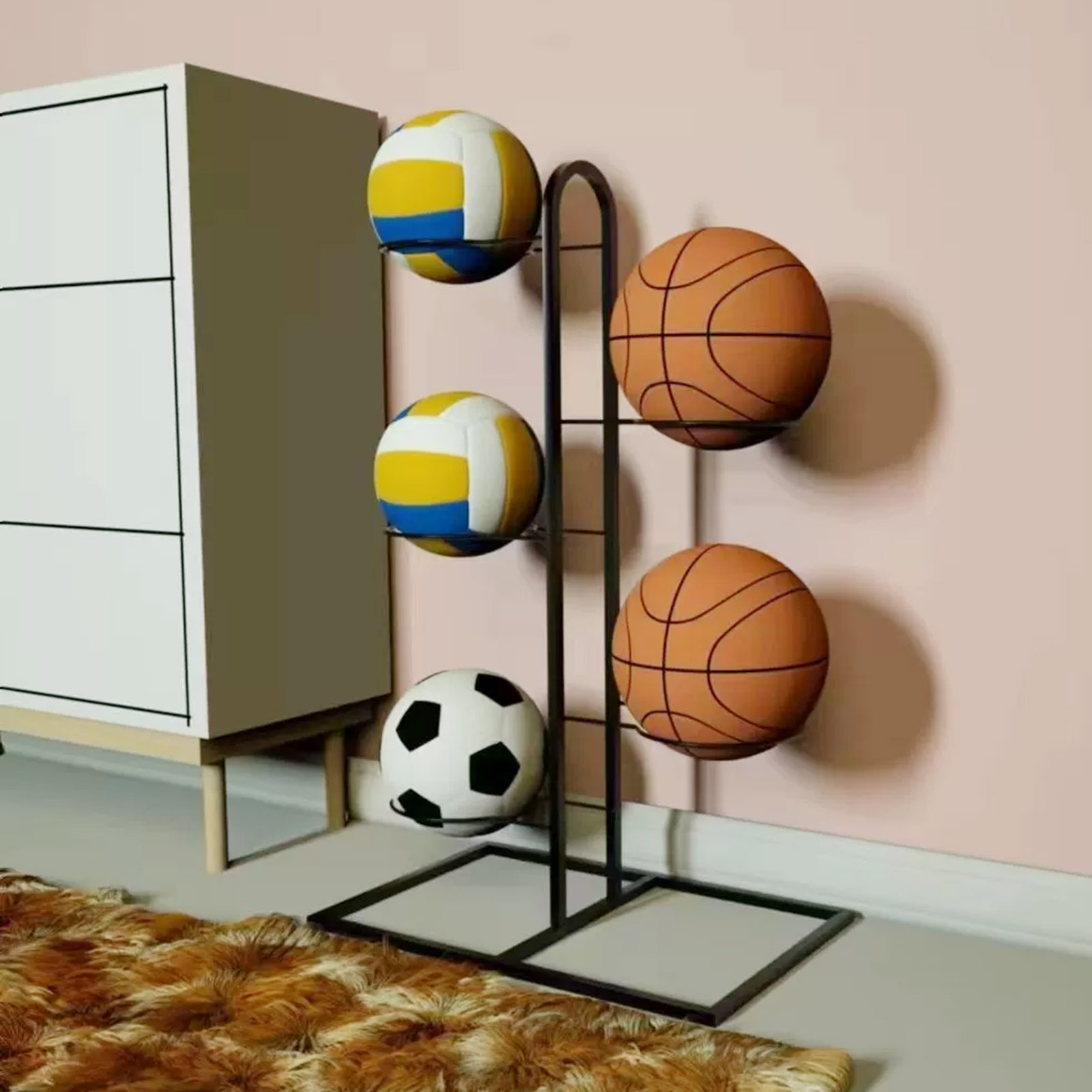 Foldable Basketball Rack Multi - Sports Equipment Storage Rack review and price