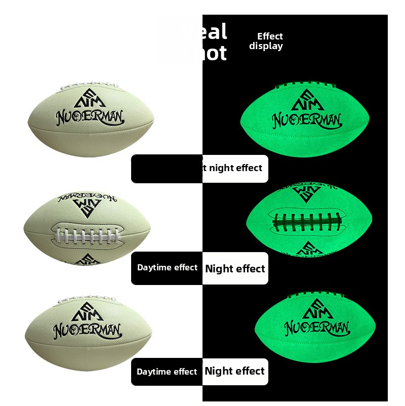 PU Night Light Rugby American  - Rugby Training Ball review and price