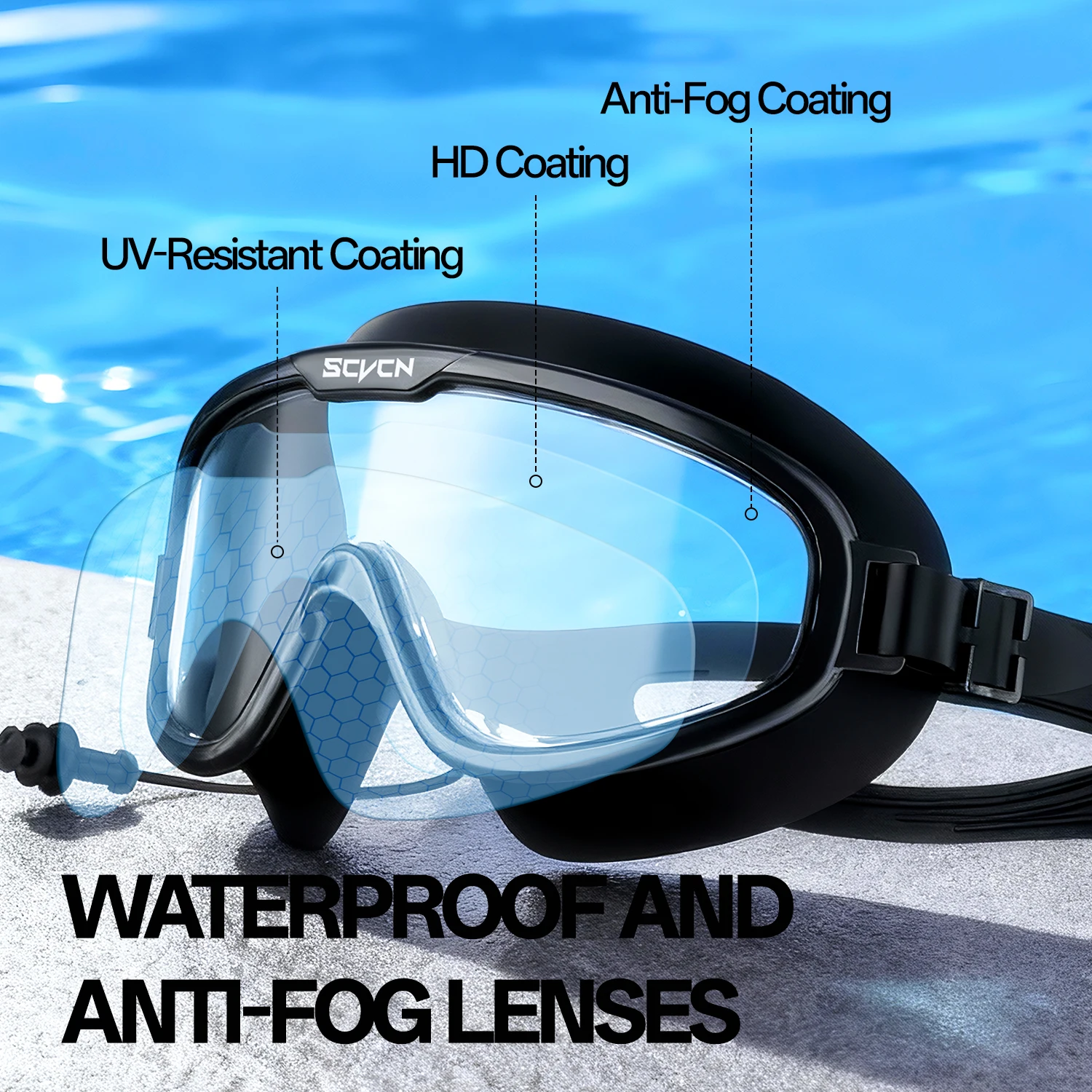 SCVCN Swimming Goggles Profess - Swimming Goggles Anti Fog review and price