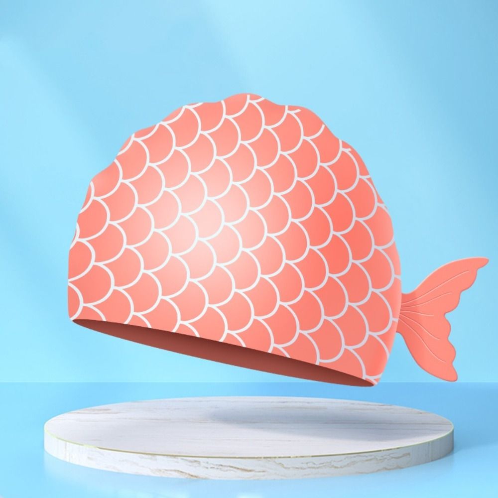 Cute Fish Children Swim Cap Ca - Swim Cap Silicone review and price