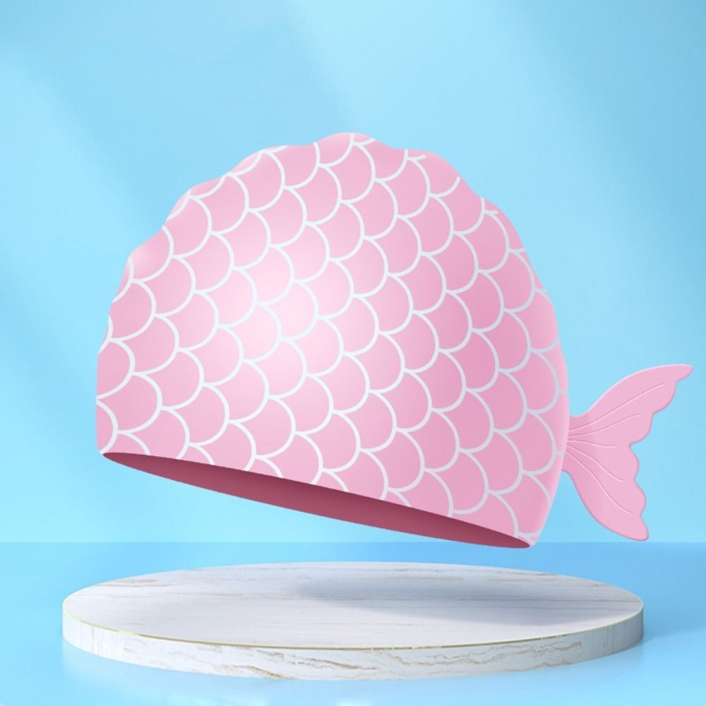Cute Fish Children Swim Cap Ca - Swim Cap Silicone review and price
