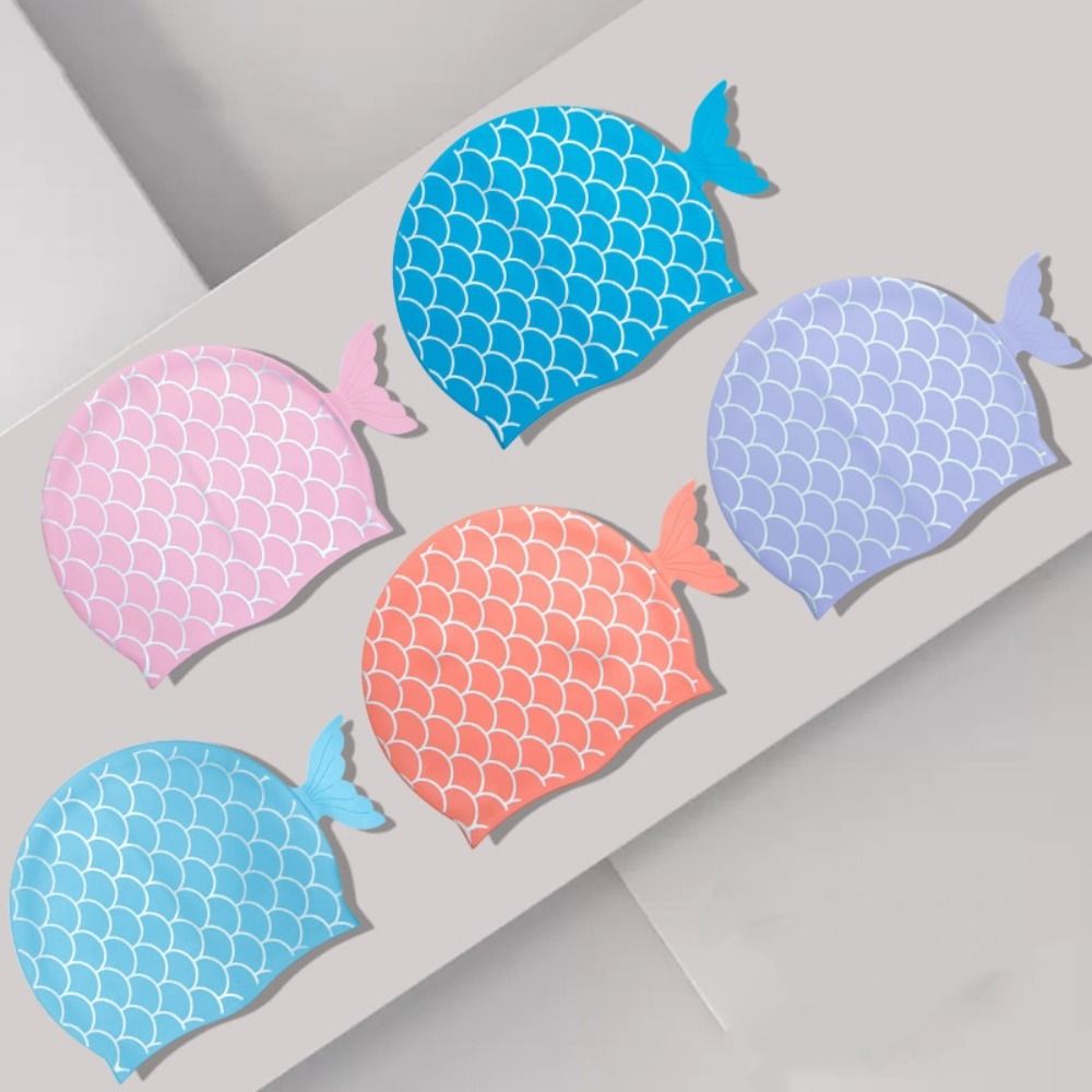Cute Fish Children Swim Cap Ca - Swim Cap Silicone review and price