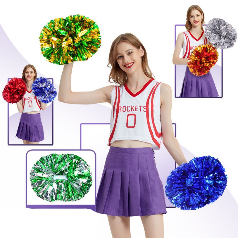 1Pcs Metallic PET Cheerleader  - Cheerleading Pom Pom review and price