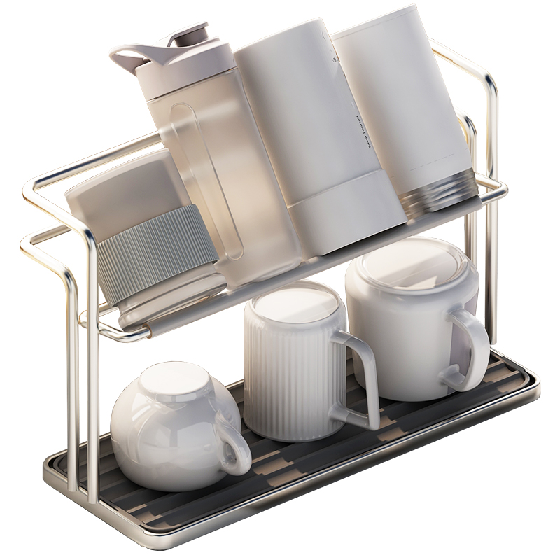 Kitchen Stainless Steel Double - Sports Equipment Storage Rack review and price