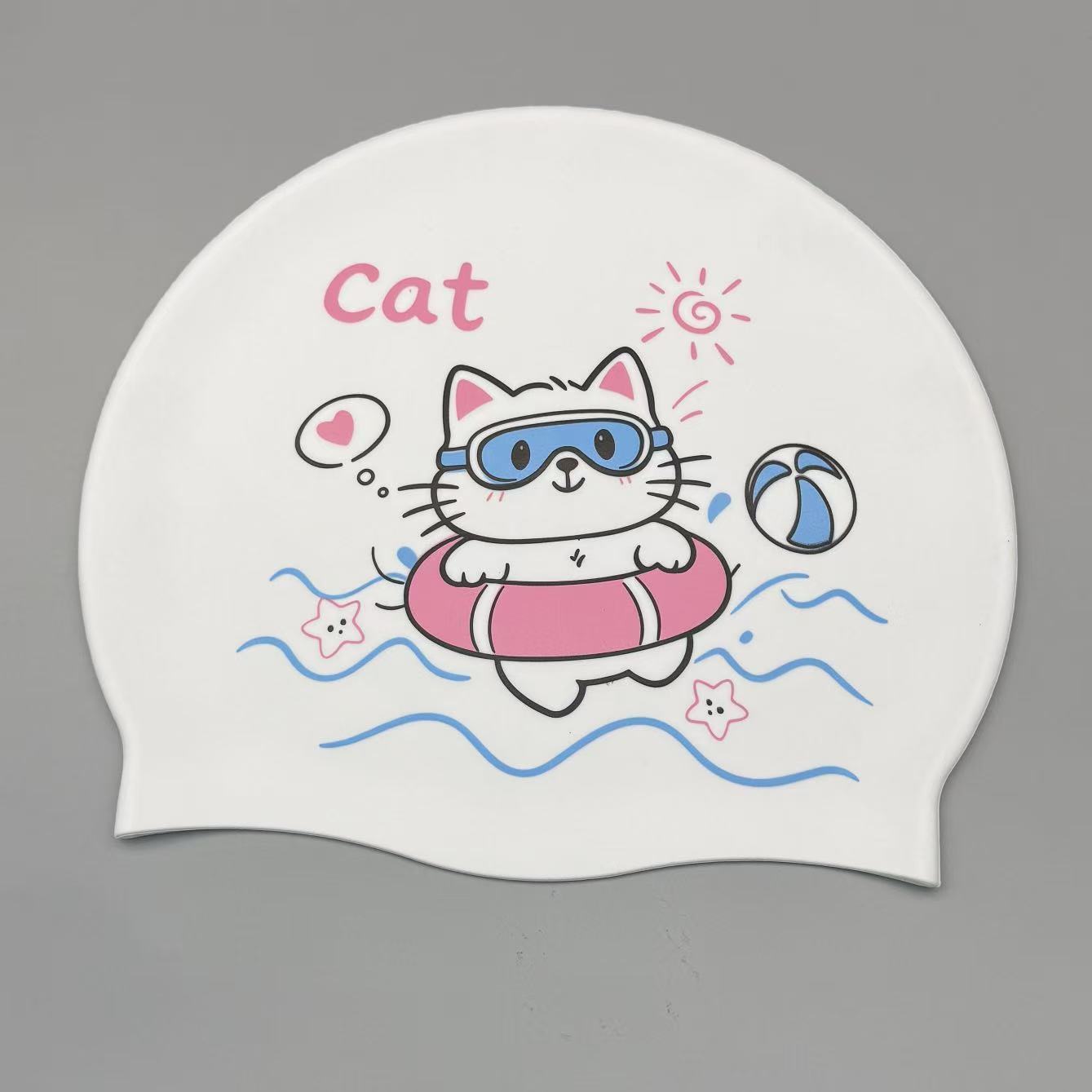 Cute Kitten Silicone Swim Cap  - Swim Cap Silicone review and price